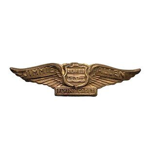 Richfield Oil Jimmy Allen Flying Cadet 1930's Collectible Pin Pinback